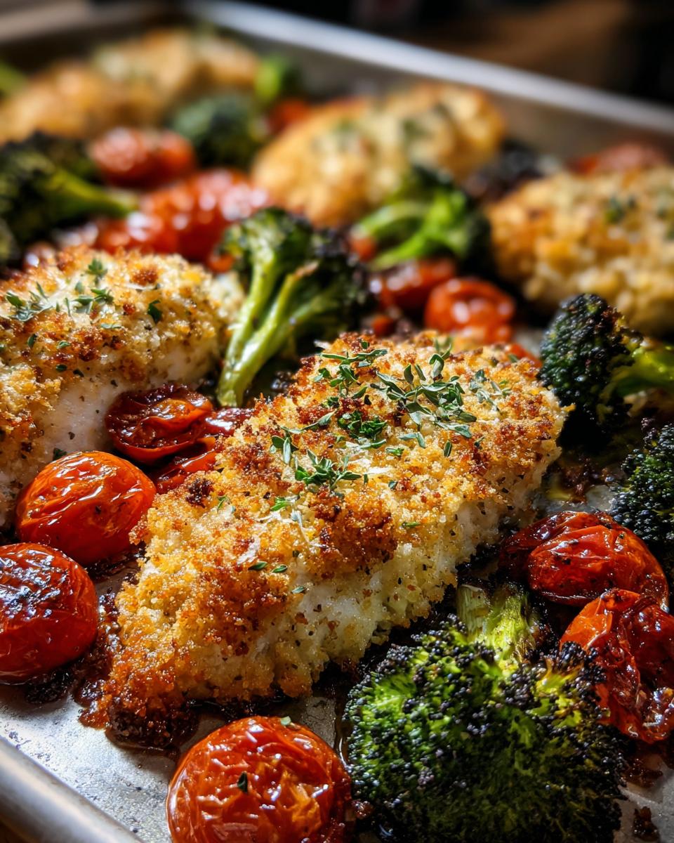 Parmesan Crusted Chicken: 1 Easy Sheet Pan Dinner 4 Parmesan Crusted Chicken Sheet Pan Dinner - detail 1