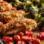 Parmesan Crusted Chicken Sheet Pan Dinner