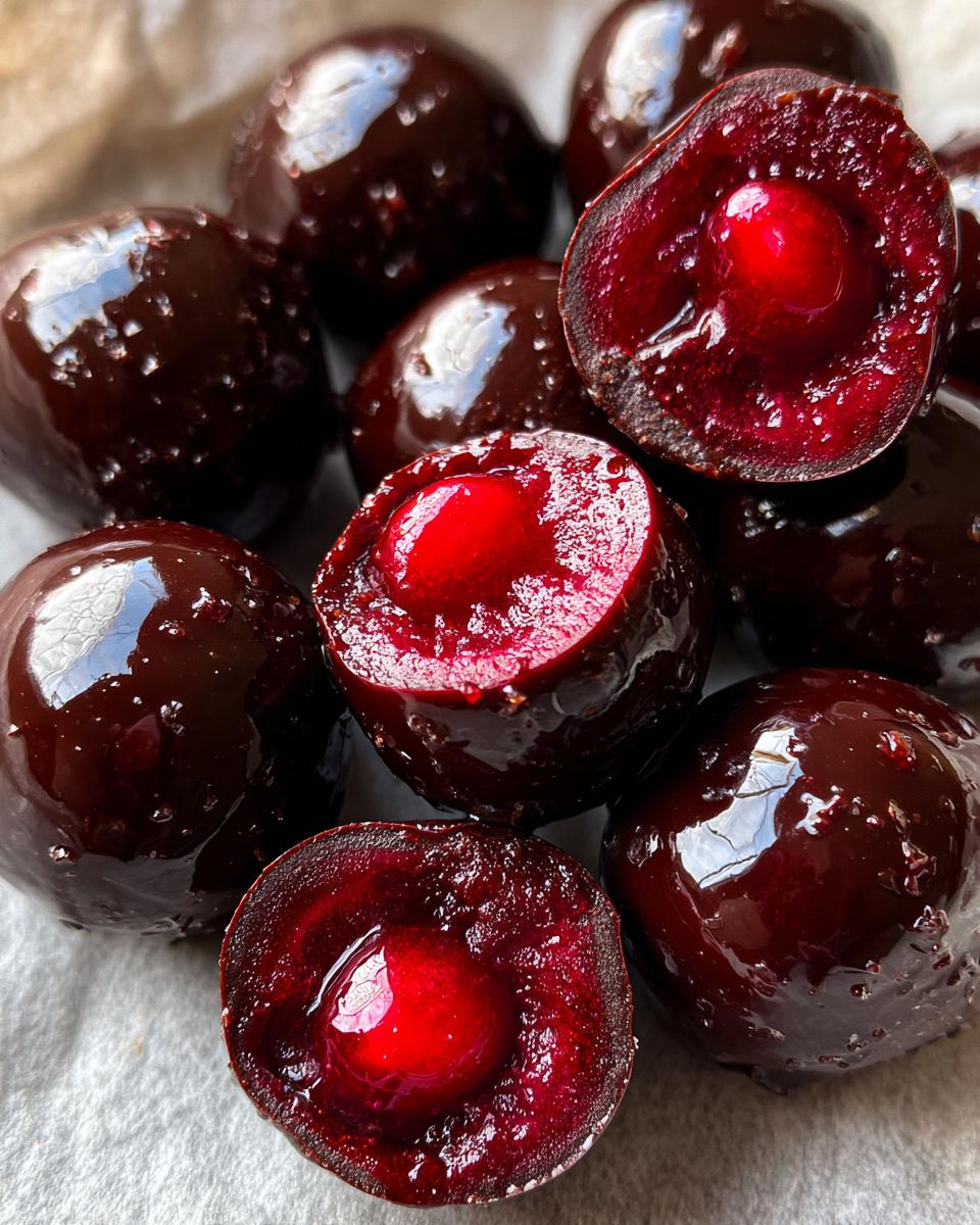 Quick and Easy Homemade Chocolate Covered Cherries - detail 1