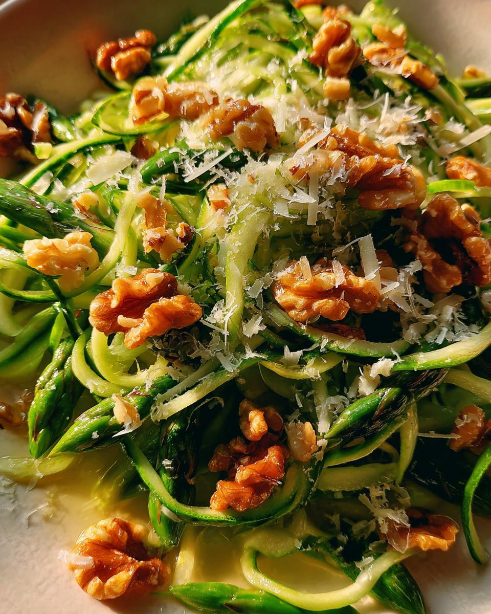 Raw Asparagus Salad with Walnuts & Parmesan | Alexandra's Kitchen - detail 1