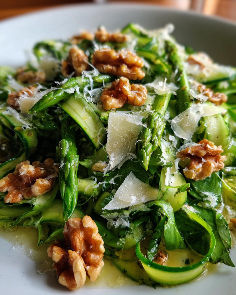 Raw Asparagus Salad with Walnuts & Parmesan | Alexandra's Kitchen - detail 2