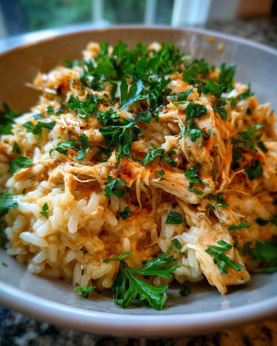 Easy 6-Ingredient Simple Chicken & Rice Bowl! 4 Simple Chicken & Rice Slow Cooker Bowl - detail 1