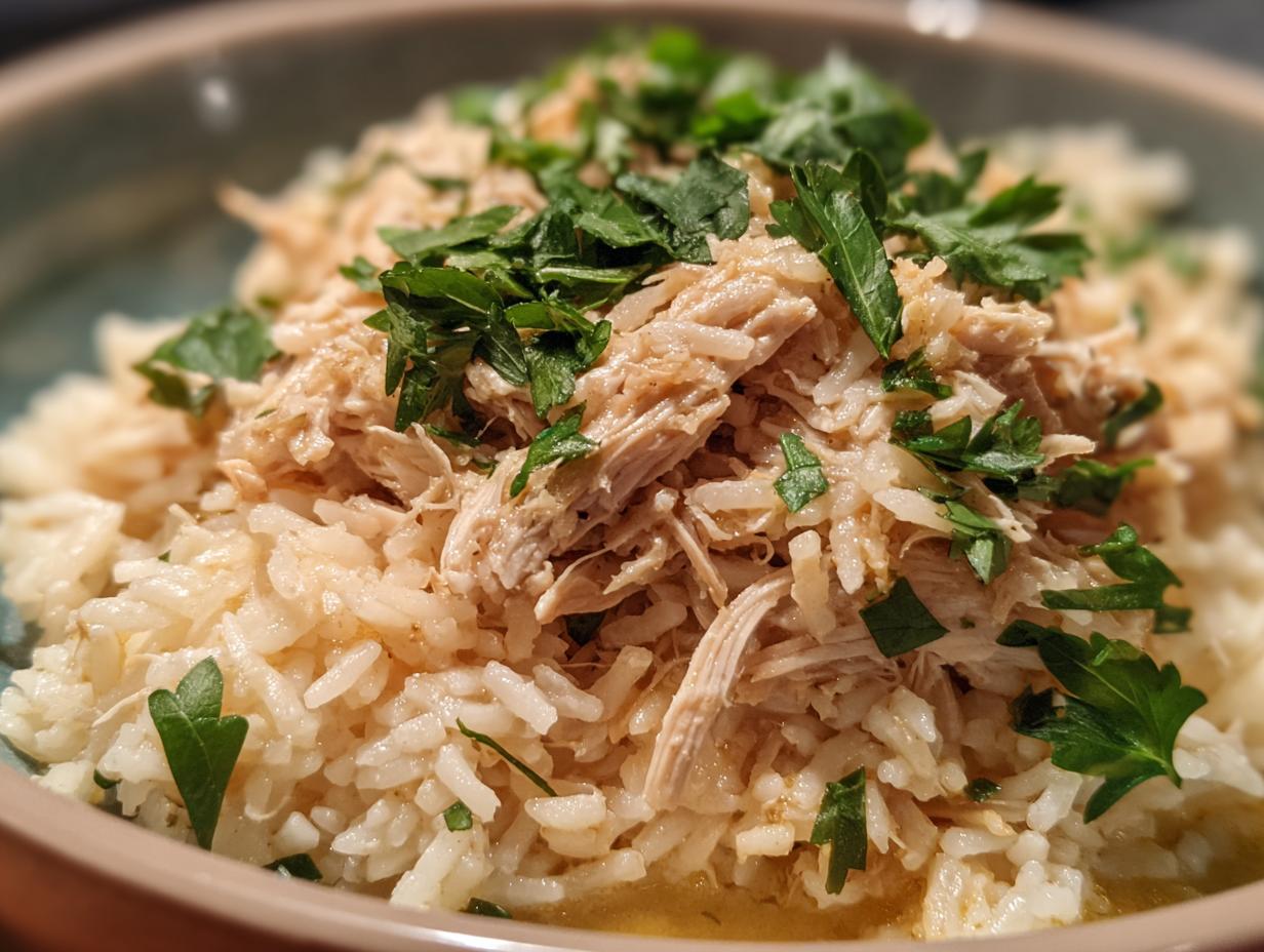Easy 6-Ingredient Simple Chicken & Rice Bowl! 5 Simple Chicken & Rice Slow Cooker Bowl - detail 2