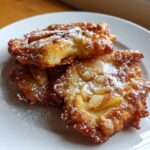 Simple Homemade Apple Cinnamon Fritters — Quick stovetop fritters dusted with sugar.