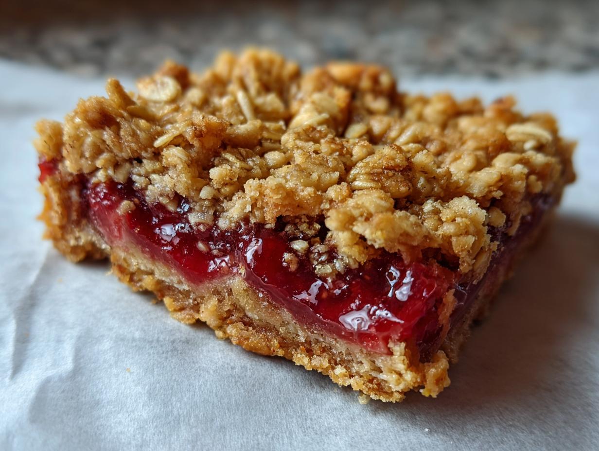 Strawberry Crumble Snack Bars — Easy fruity bars ideal for school snacks. - detail 2