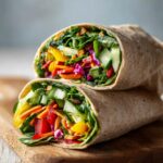 Summer Healthy Lunch Wrap — Vegetable wrap with light dressing for warm days.