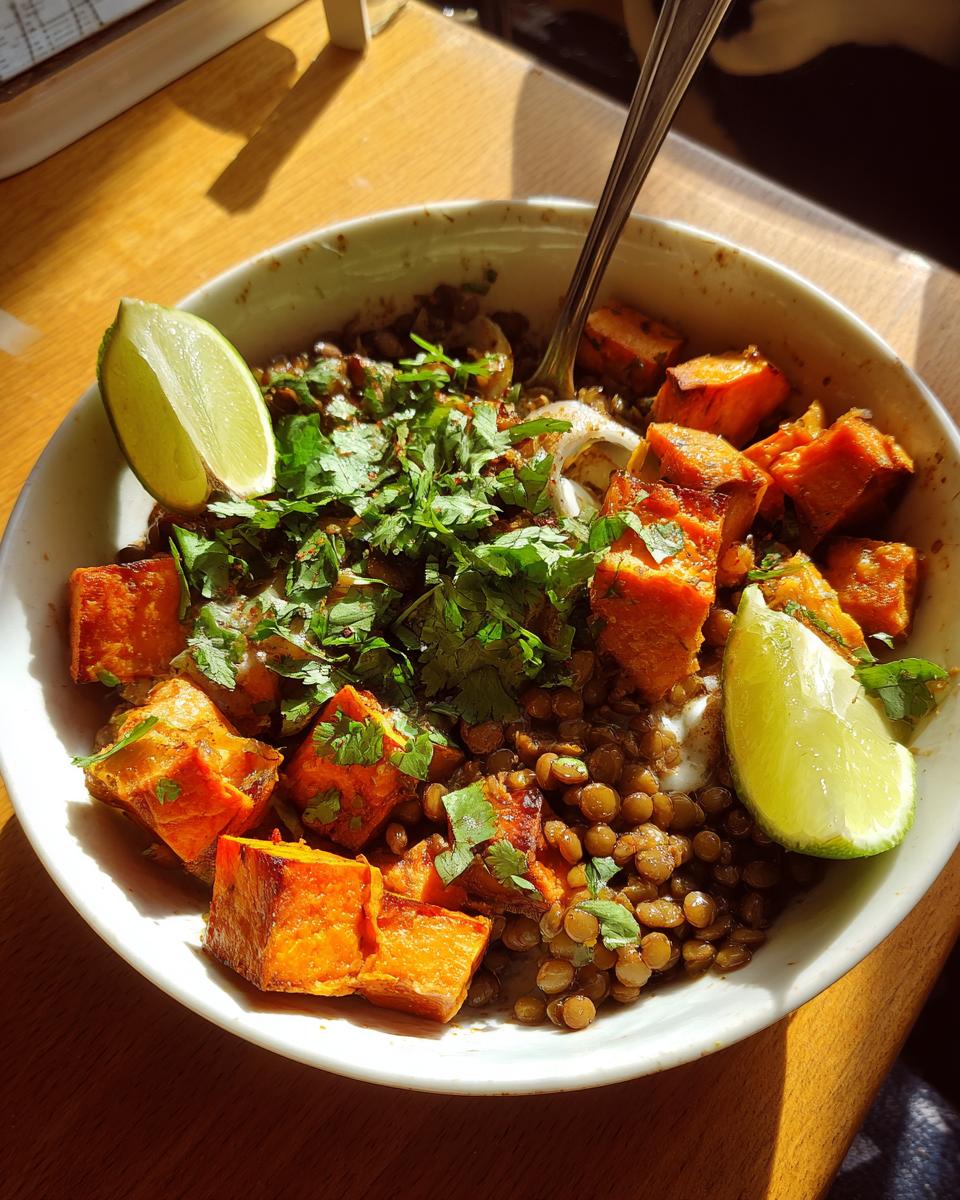 Sweet Potato Lentil Protein Bowl — High-protein vegan bowl with warm spices. - detail 1