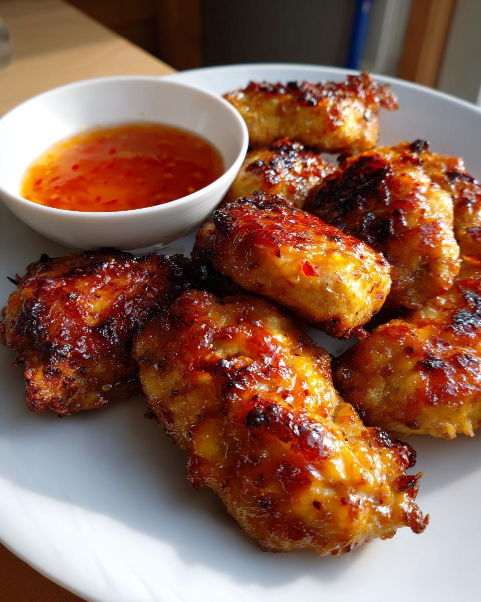 Sweet & Spicy Chicken Dipping Bites — Oven-baked chicken pieces with homemade dip. - detail 1