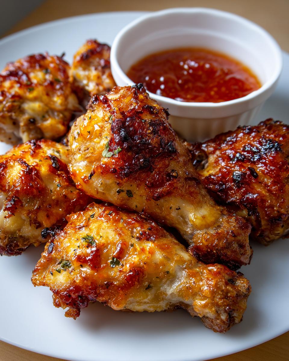 Sweet & Spicy Chicken Dipping Bites — Oven-baked chicken pieces with homemade dip. - detail 2