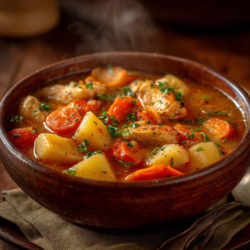 chicken stew slow cooker rustic