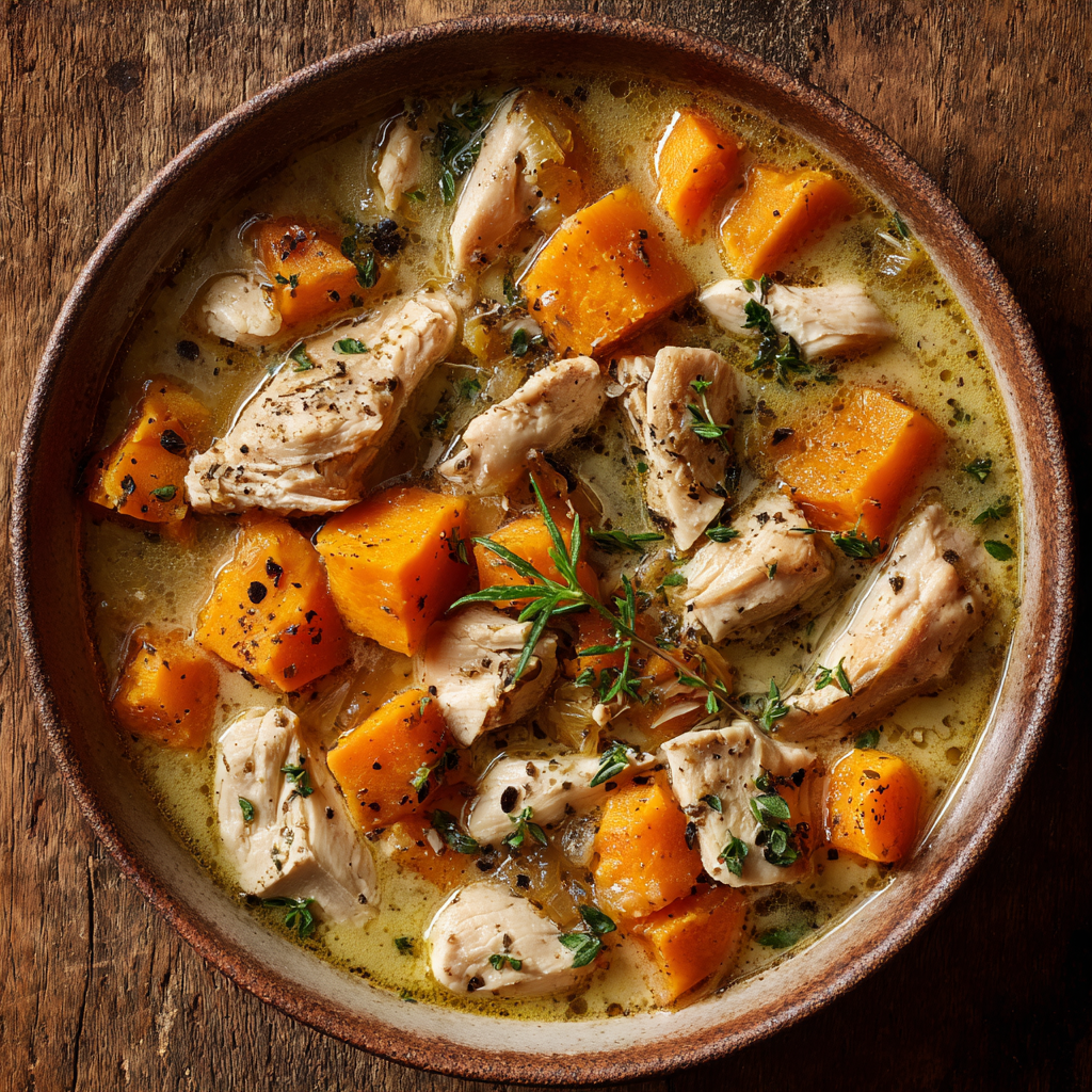 chicken and sweet potatoes slow cooker