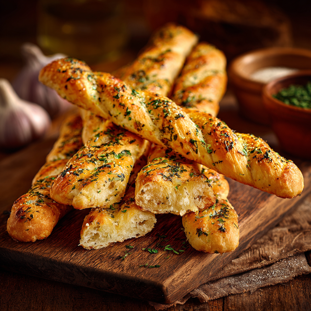 Baking recipes garlic breadsticks