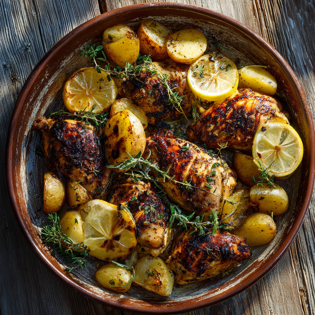 lemon chicken with potatoes