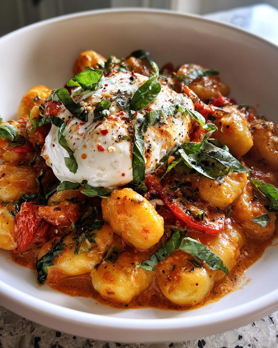 30 Minute Creamy Tomato Gnocchi with Burrata - detail 2