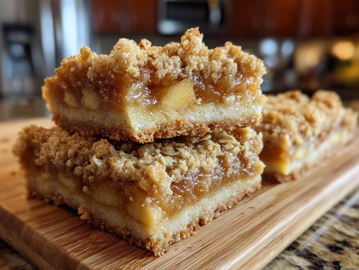 Unbelievable 6-Ingredient Apple Crisp Bars! 5 Apple Crisp Bars with Buttery Shortbread Crust - detail 2