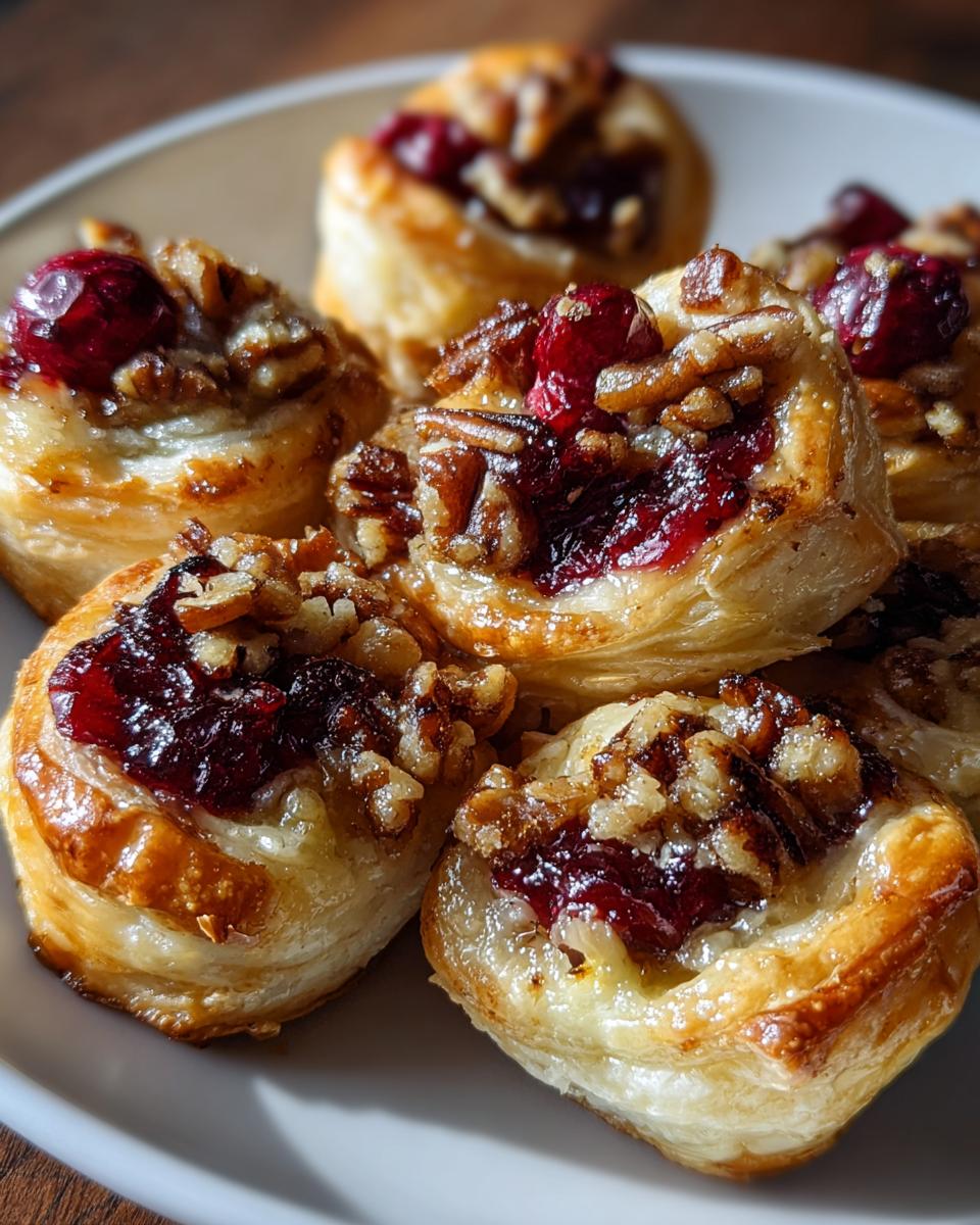 5-Ingredient Baked Cranberry Brie Bites: Easy & Delicious! 5 Baked Cranberry Brie Bites : Easy 5-Ingredient Holiday Appetizer - detail 2