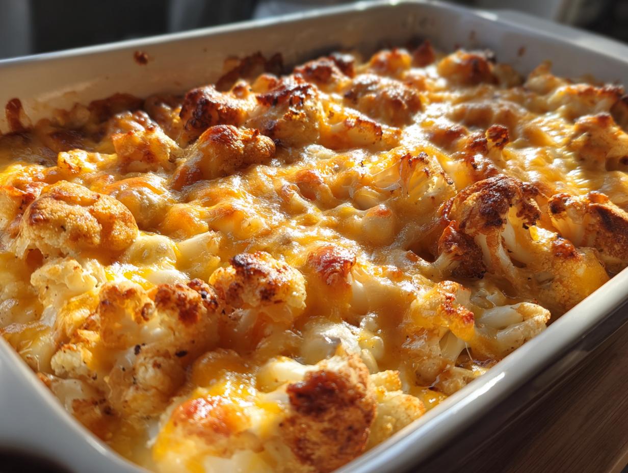 Cheesy Chicken & Cauliflower Bake (Low Carb) - detail 2