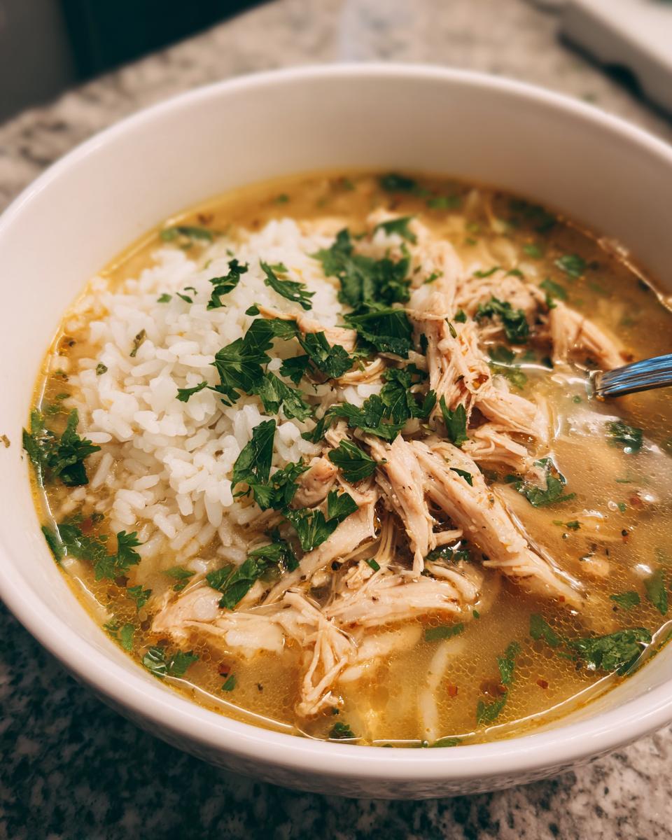 Chicken & Rice Lemon Soup (Bright & Comforting) - detail 1