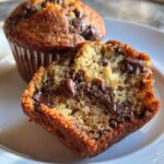 Chocolate Chip Banana Muffins (Bakery-Style & Moist)
