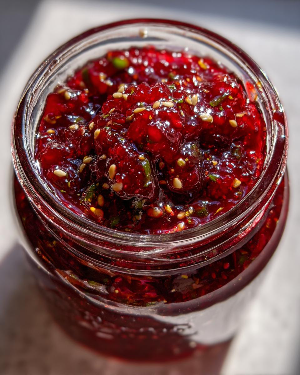 Cranberry Jalapeño Jam (No Candied Peppers) - detail 1