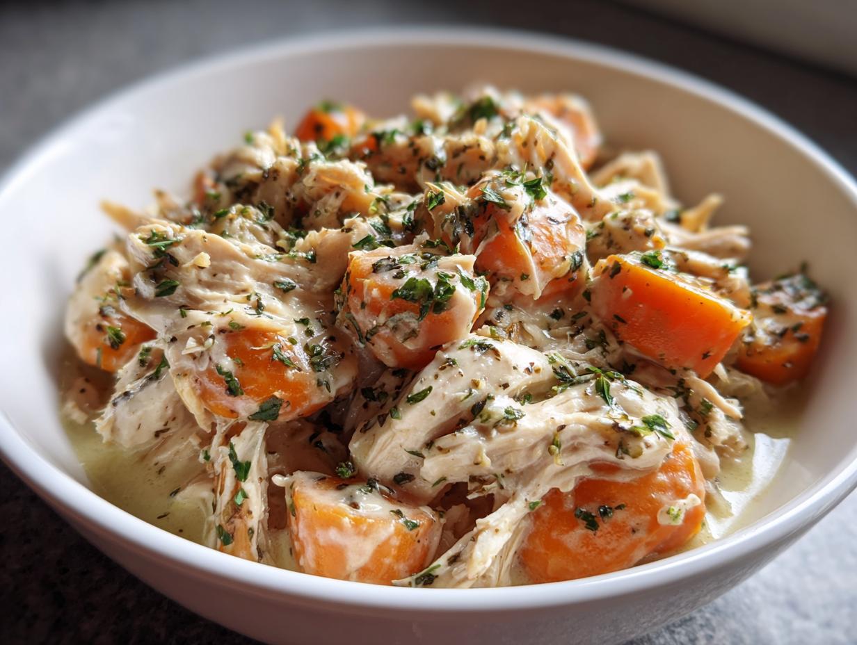 Creamy Crockpot Chicken & Carrots (No Potatoes) - detail 2