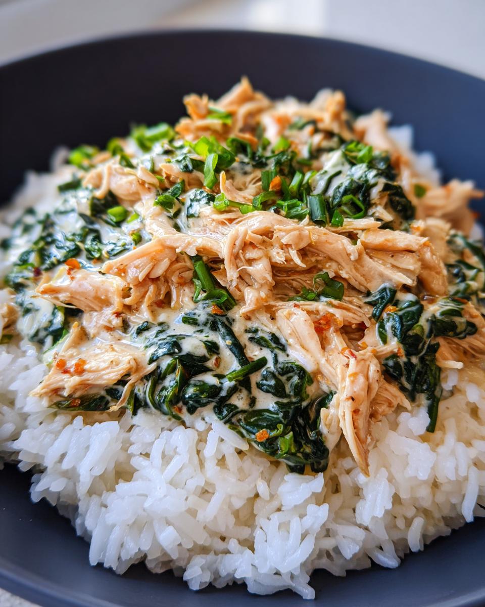 Creamy Garlic Chicken: 40 Mins to Delight! 4 Creamy Garlic Chicken & Spinach Rice Bowls - detail 1