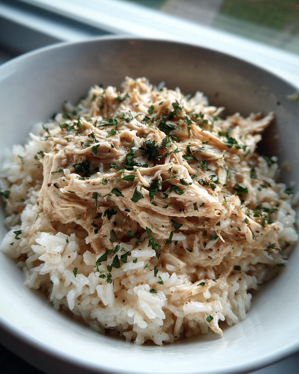 Creamy Garlic Parmesan Crockpot Chicken & Rice - detail 1