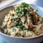 Creamy Garlic Parmesan Crockpot Chicken & Rice