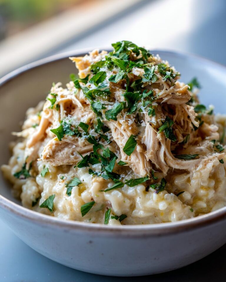 Creamy Garlic Parmesan Crockpot Chicken & Rice