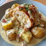 Creamy Ranch Crockpot Chicken & Potatoes (4 Ingredients)