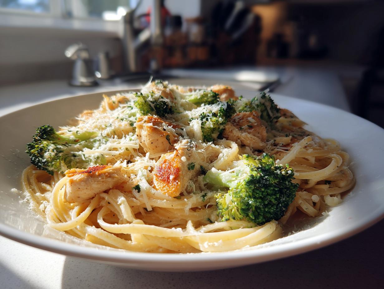 Easy Garlic Parmesan Chicken Pasta Recipe for a Healthy Dinner - detail 2