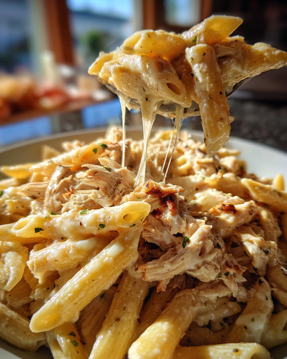 Garlic Parmesan Crockpot Chicken Pasta - detail 1