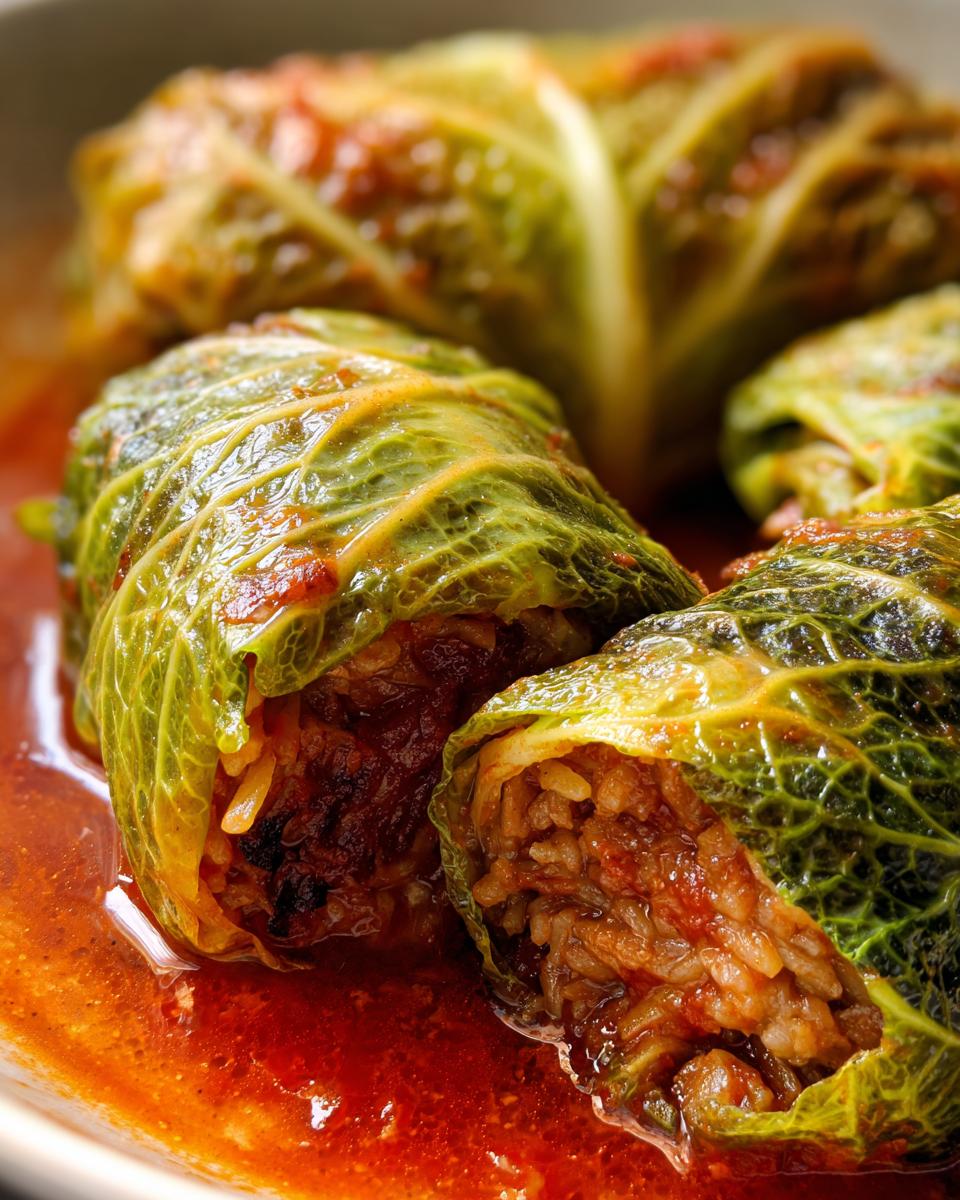 Scrumptious Golumpki Cabbage Rolls: 3 Steps to Perfection!