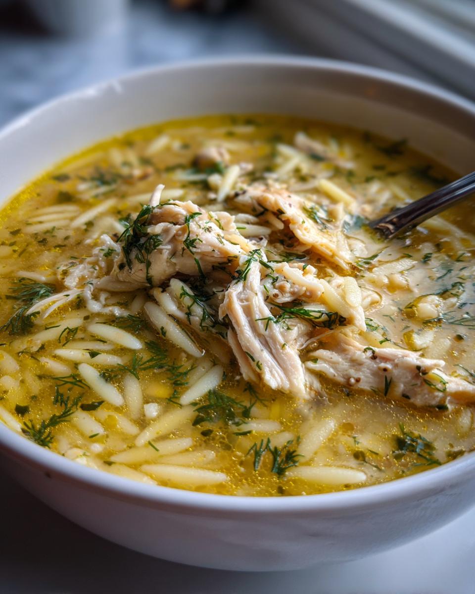 Greek Lemon Chicken Soup - An Organized Chaos - detail 2