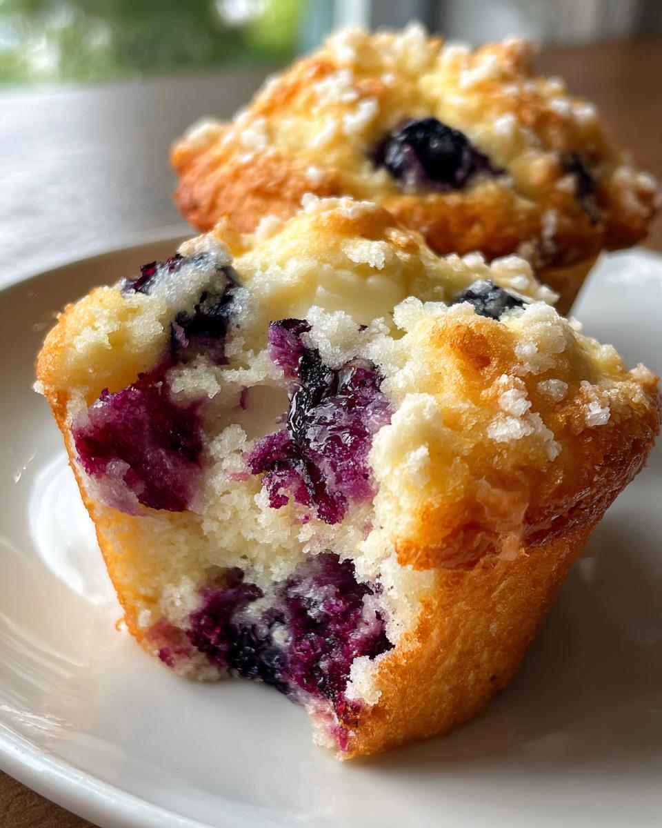 Greek Yogurt Blueberry Muffins (Bakery-Style & Light) - detail 2