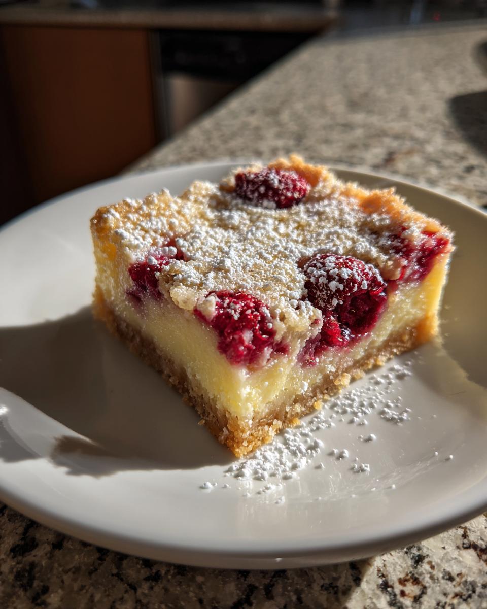 Lemon Raspberry Bars - detail 1