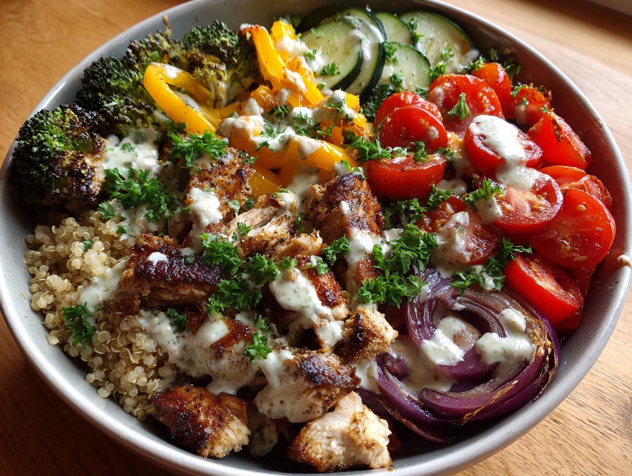 1 Easy Recipe: Lemon Tahini Chicken Bowls, Loved! 5 Lemon Tahini Chicken & Veggie Power Bowls - detail 2