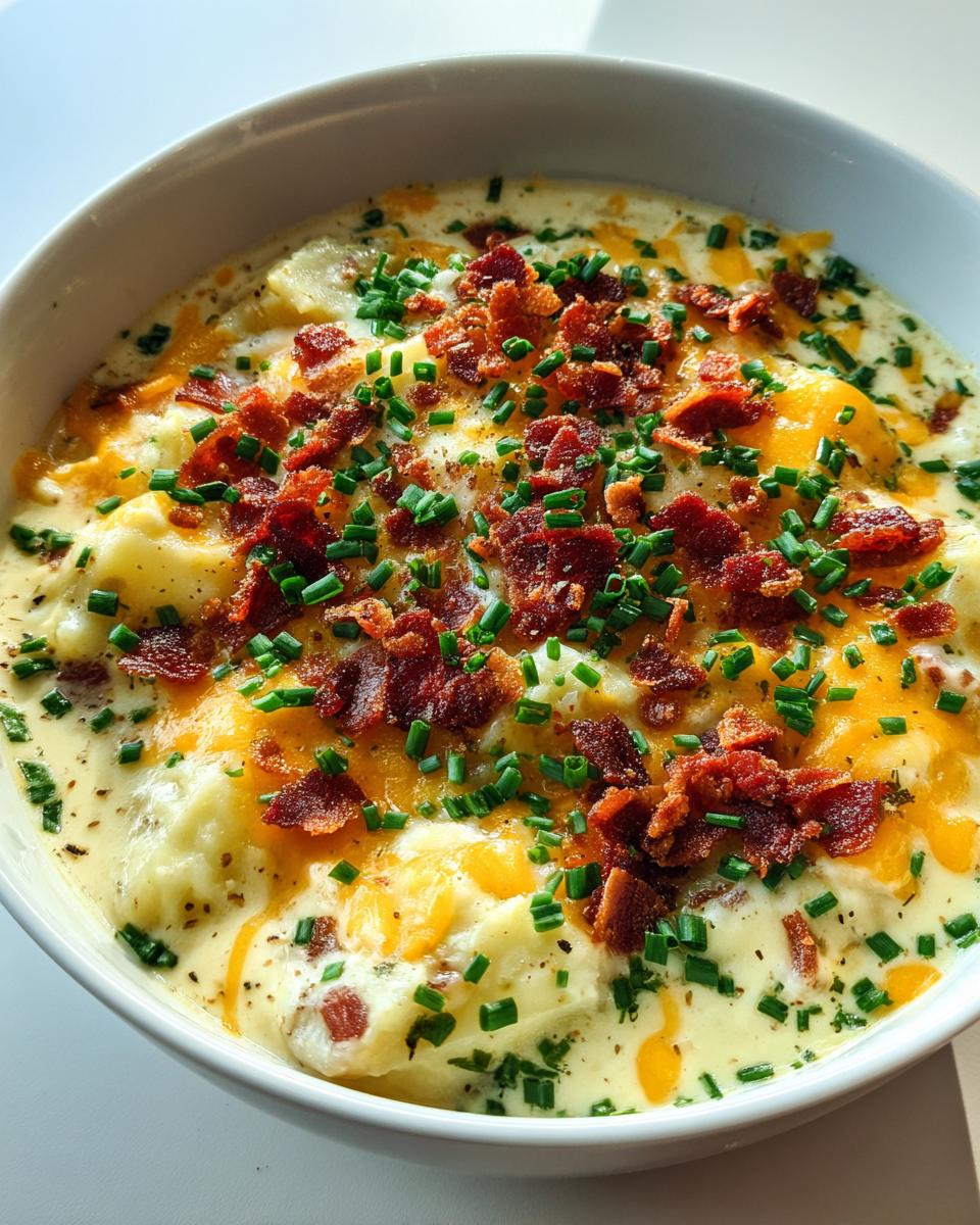 Loaded Baked Potato Soup (Cheese, Bacon & Chives) - detail 2