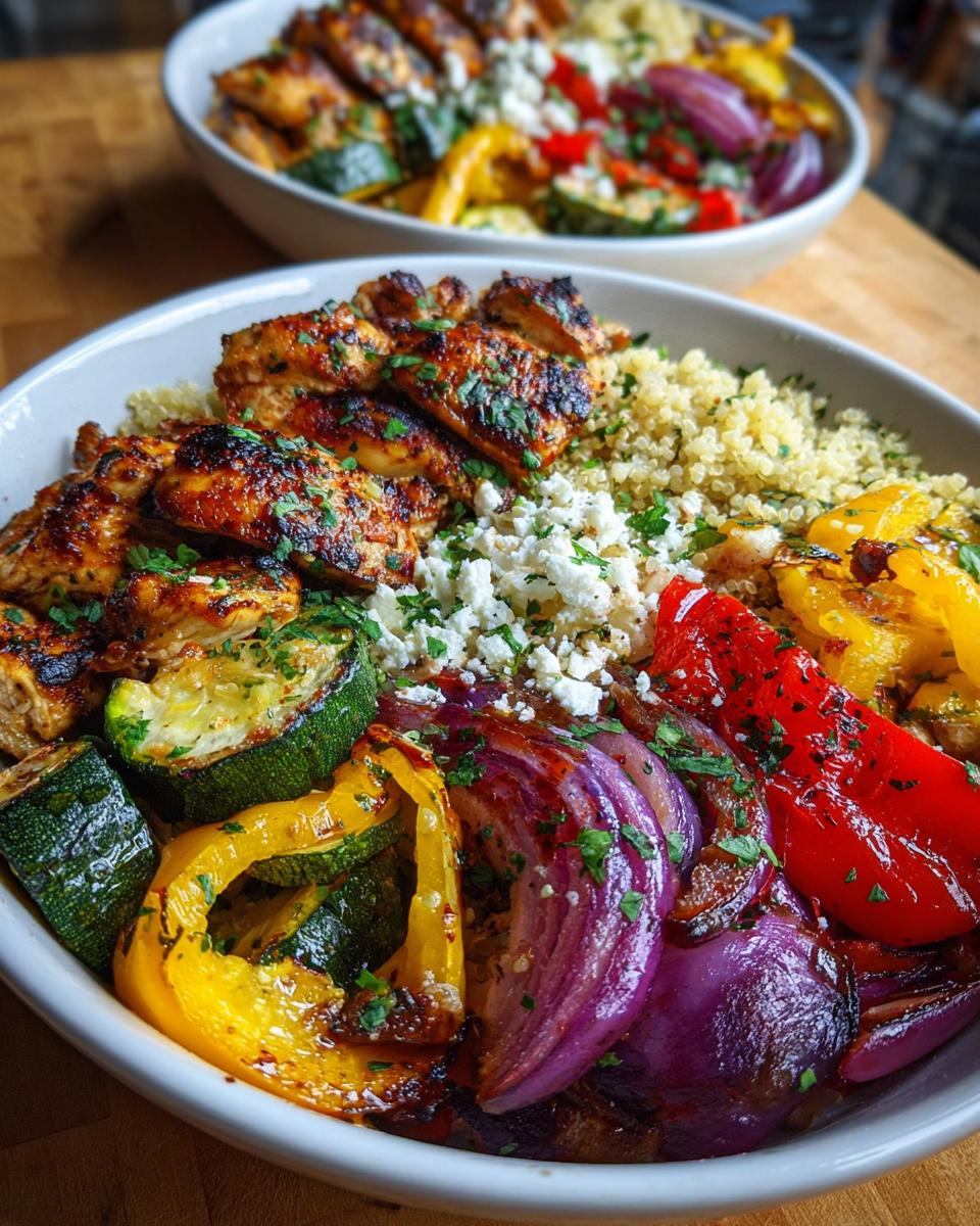 Mediterranean Chicken & Roasted Veggie Bowls - detail 1