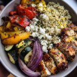 Mediterranean Chicken & Roasted Veggie Bowls