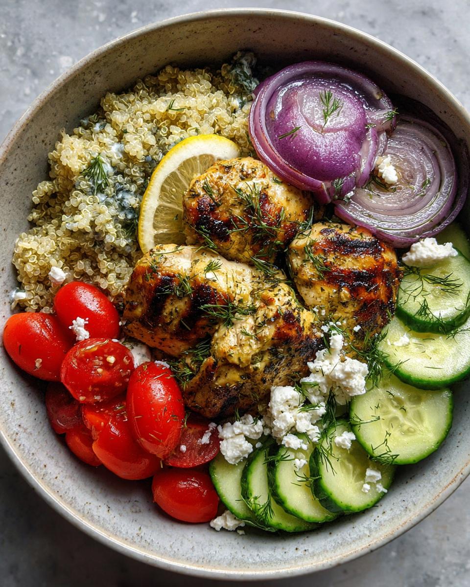 Mediterranean-Inspired Lemon-Dill Chicken Bowls - detail 1