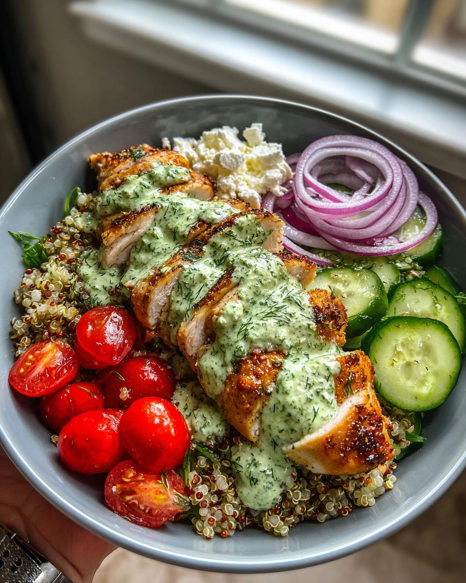 Mediterranean-Inspired Lemon-Dill Chicken Bowls - detail 1