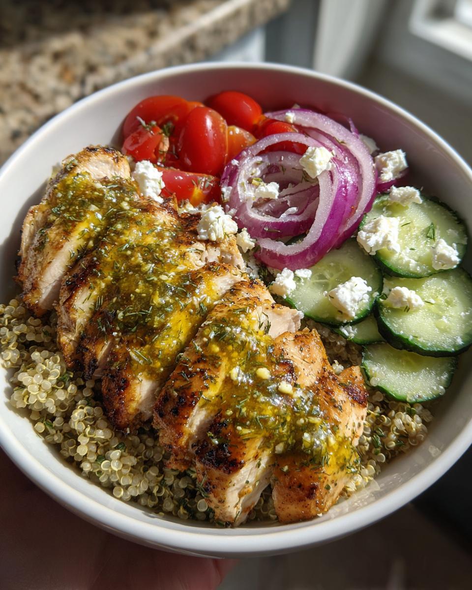 Mediterranean-Inspired Lemon-Dill Chicken Bowls - detail 2