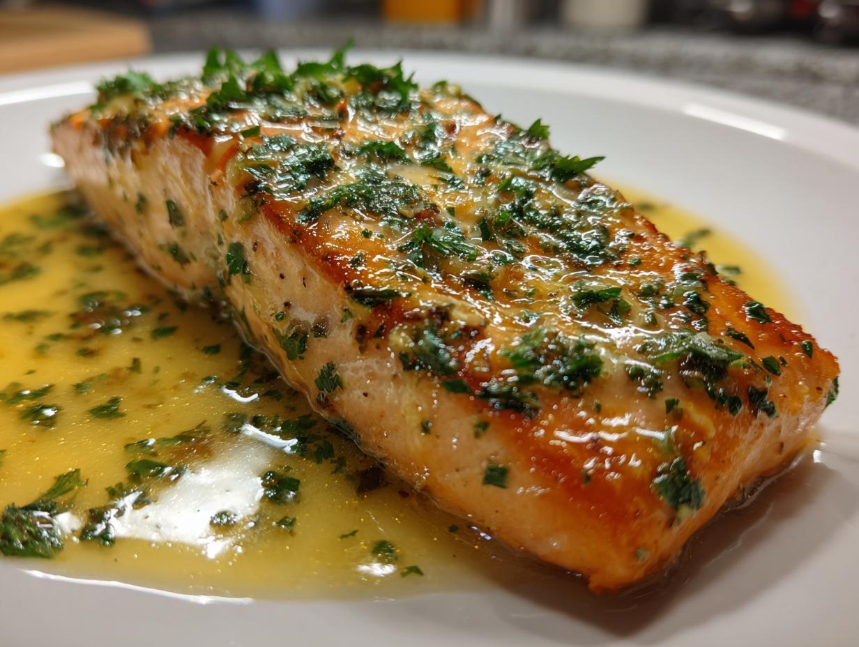 Oven-Baked Salmon with Lemon Butter Sauce - detail 2