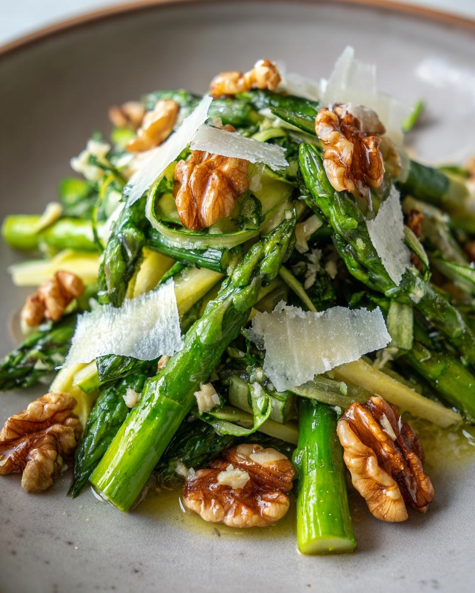 Raw Asparagus Salad with Walnuts & Parmesan | Alexandra's Kitchen - detail 2