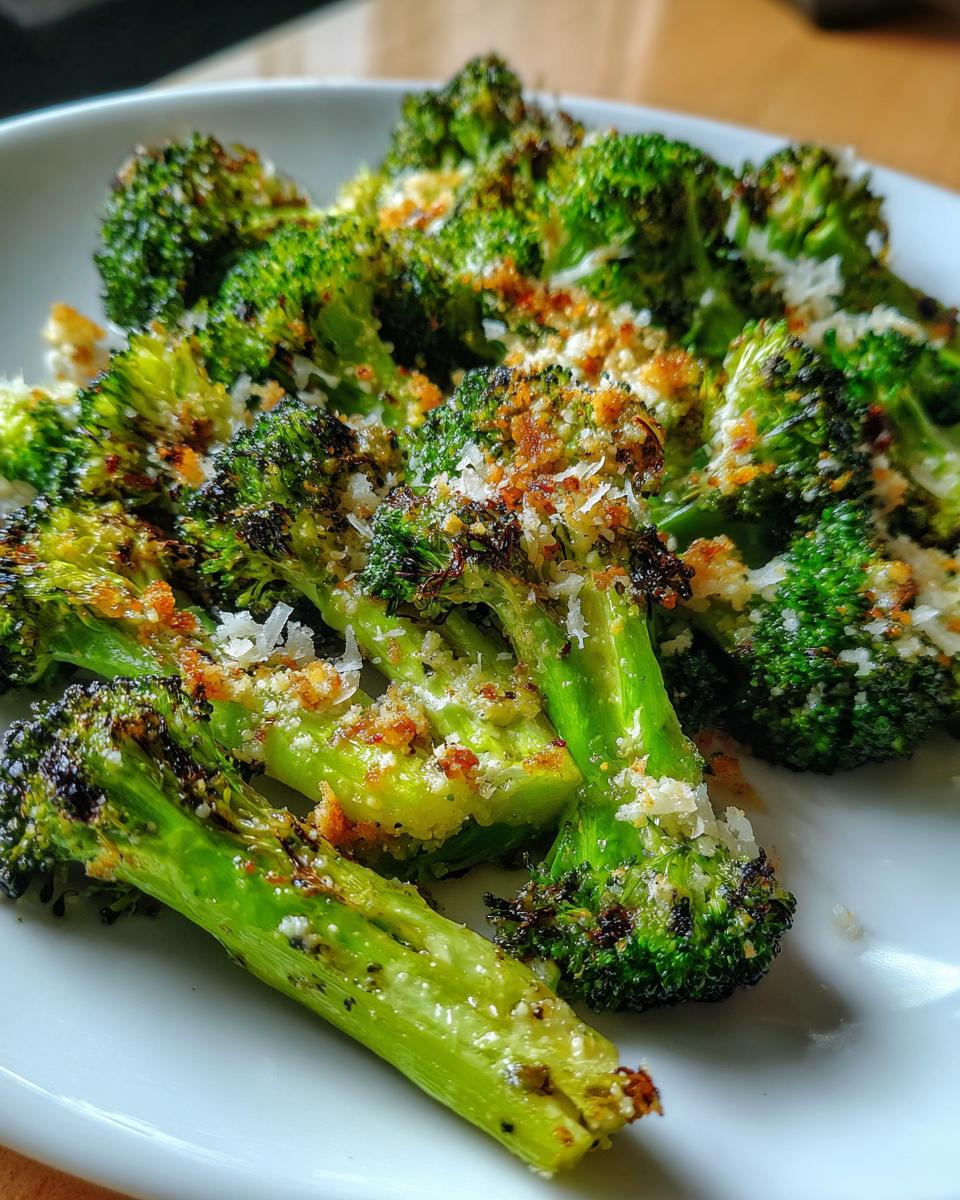 Roasted Broccoli: 1 Dish, 10 Minutes, Unbelievable! 4 Roasted Broccoli with Garlic & Parmesan (Side Dish) - detail 1