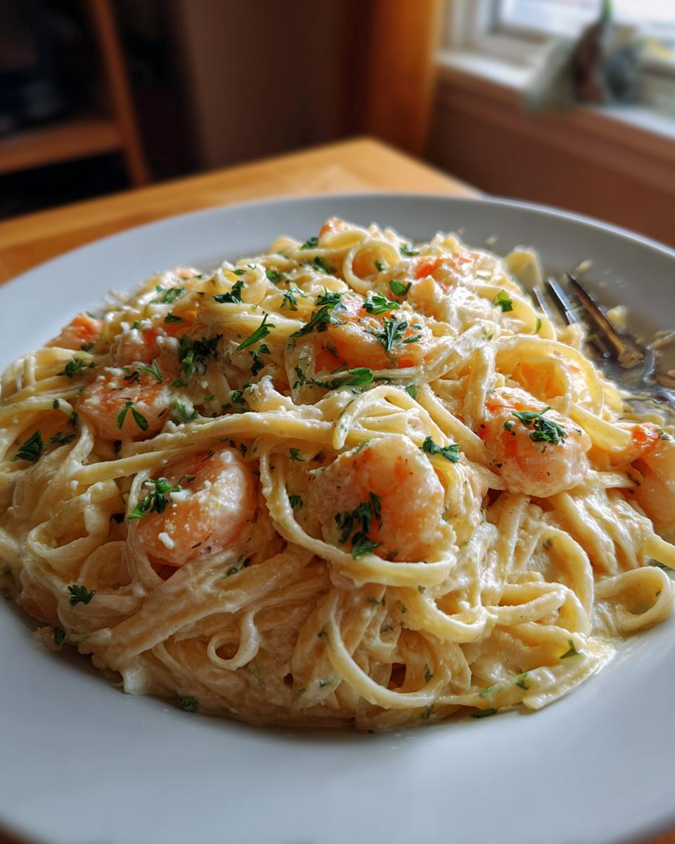 Seafood Alfredo Pasta (Shrimp & Scallops) - detail 1