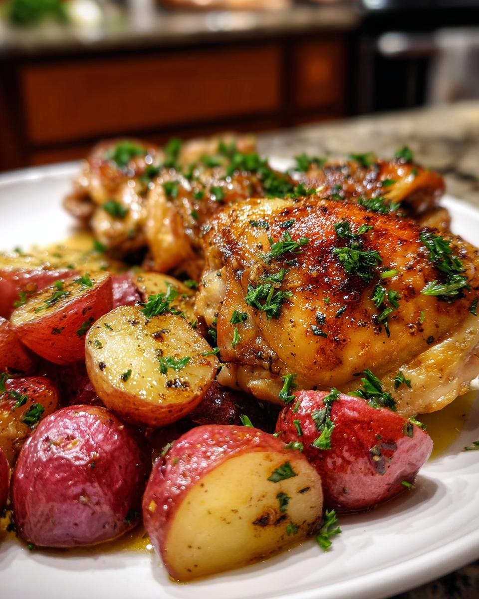 Sheet Pan Lemon Balsamic Chicken and Potatoes | Chicken Recipes - detail 1