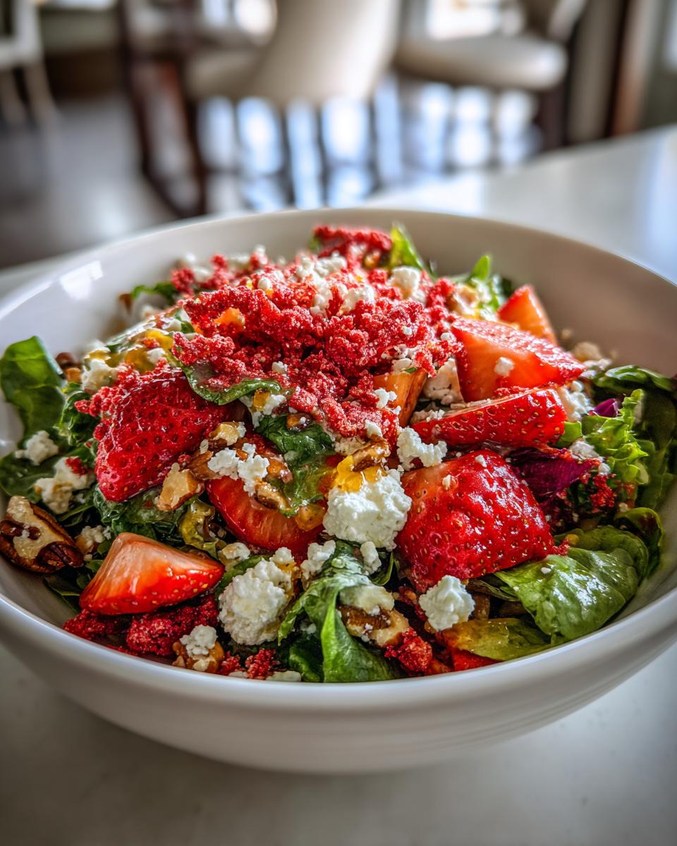 Strawberry Crunch Salad with Champagne Vinaigrette. - detail 1