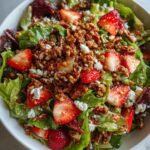 Strawberry Crunch Salad with Champagne Vinaigrette.